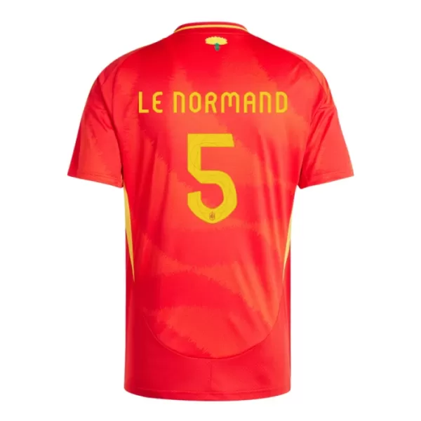 Camisola Espanha Robin Le Normand 5 Homem Equipamento 1ª Euro 2024
