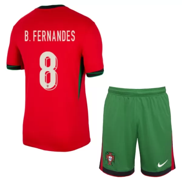 Camisola Portugal Bruno Fernandes 8 Criança Equipamento 1ª Euro 2024