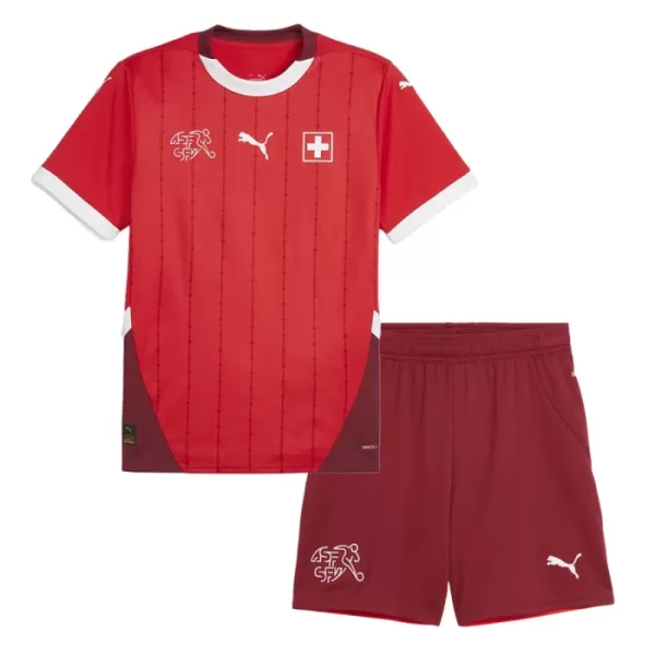 Camisola Suíça Criança Equipamento 1ª Euro 2024