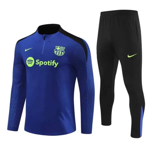 Conjunto de Moletom de Treino Barcelona Criança Quarto-Zíper 2024/25 Azul