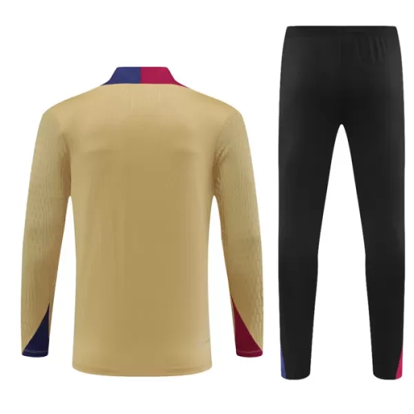 Conjunto de Moletom de Treino Barcelona Gold Version Homem Quarto-Zíper 2024/25