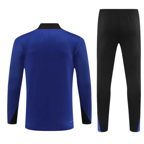 Conjunto de Moletom de Treino Barcelona Homem Quarto-Zíper 2024/25 Azul