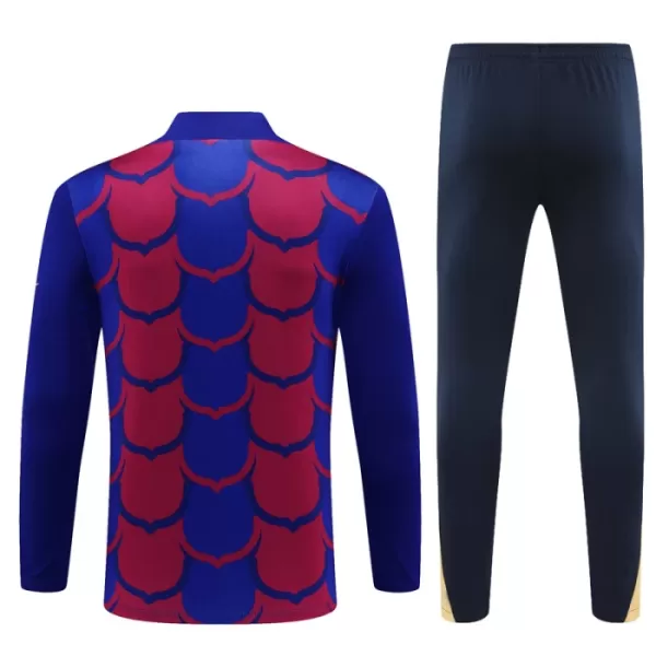 Conjunto de Moletom de Treino Barcelona Homem Quarto-Zíper 2024/25 Azul