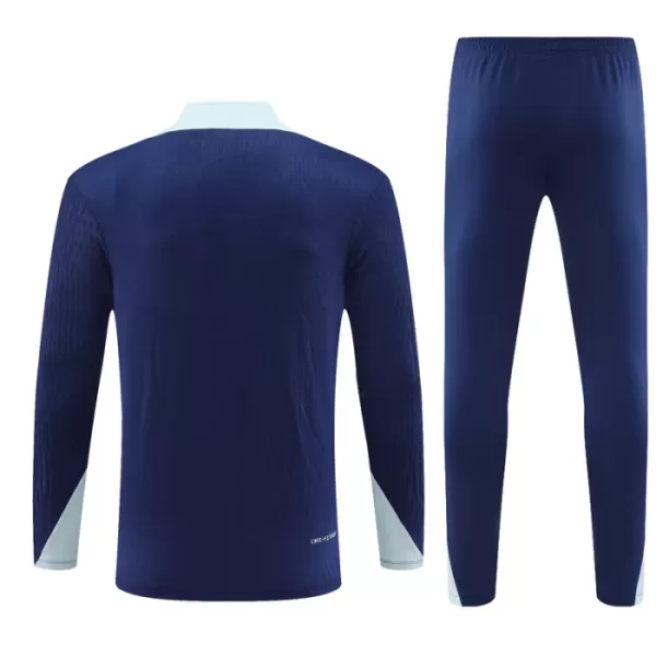 Conjunto de Moletom de Treino França Homem Quarto-Zíper 2024/25 Navy