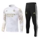 Conjunto de Moletom de Treino Real Madrid Criança Quarto-Zíper 2024/25 Branca