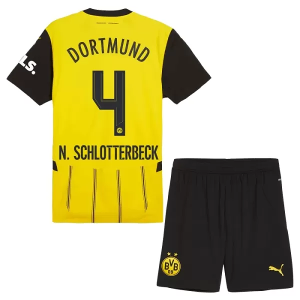 Camisola Borussia Dortmund N. Schlotterbeck 4 Criança Equipamento 1ª 2024/25