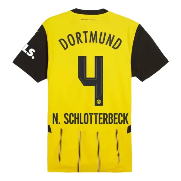 Camisola Borussia Dortmund N. Schlotterbeck 4 Criança Equipamento 1ª 2024/25