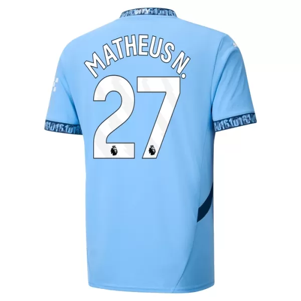 Camisola Manchester City Matheus Nunes 27 Criança Equipamento 1ª 2024/25