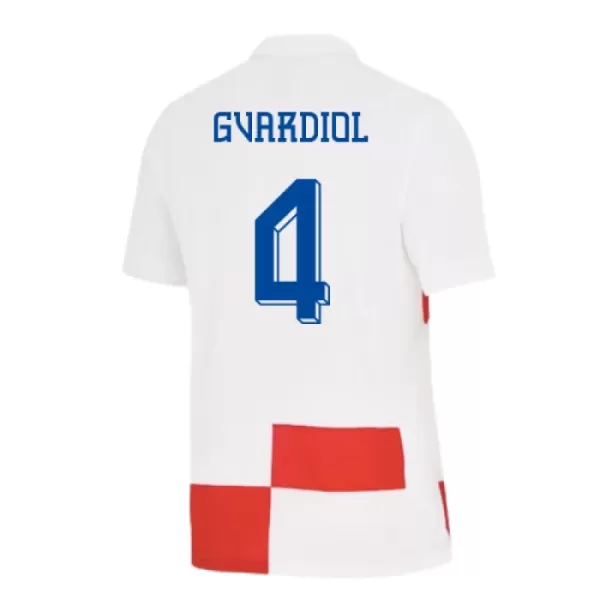 Camisola Croácia Gvardiol 4 Criança Equipamento 1ª Euro 2024