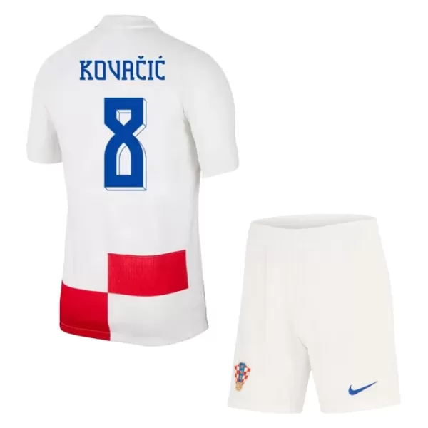 Camisola Croácia Kovacic 8 Criança Equipamento 1ª Euro 2024