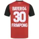 Camisola Bayer Leverkusen Jeremie Frimpong 30 Criança Equipamento 1ª 2024/25