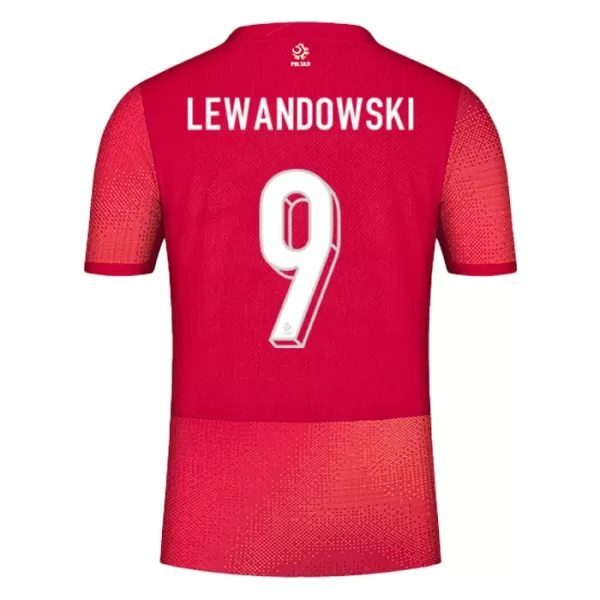 Camisola Polônia Lewandowski 9 Homem Equipamento 2ª Euro 2024