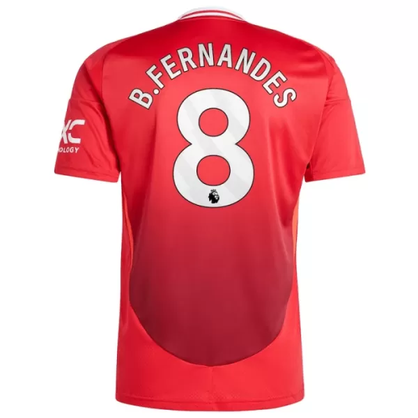 Camisola Manchester United Bruno Fernandes 8 Criança Equipamento 1ª 2024/25