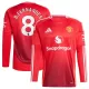 Camisola Manga Comprida Manchester United Bruno Fernandes 8 Homem Equipamento 1ª 2024/25