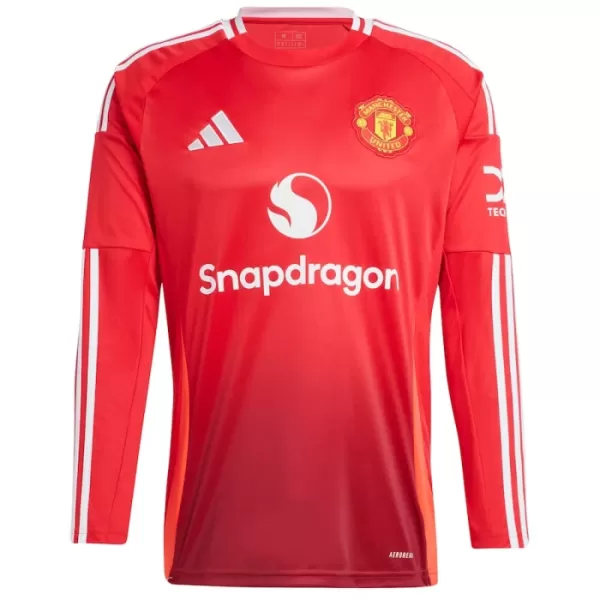 Camisola Manga Comprida Manchester United Bruno Fernandes 8 Homem Equipamento 1ª 2024/25