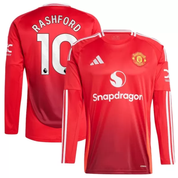 Camisola Manga Comprida Manchester United Rashford 10 Homem Equipamento 1ª 2024/25