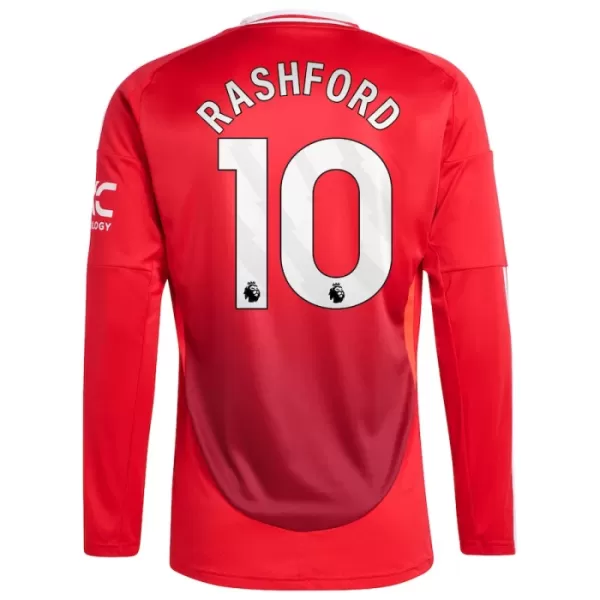 Camisola Manga Comprida Manchester United Rashford 10 Homem Equipamento 1ª 2024/25