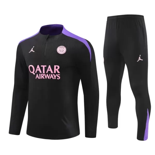 Conjunto de Moletom de Treino Paris Saint-Germain Homem Quarto-Zíper 2024/25 Preta