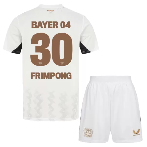 Camisola Bayer Leverkusen Jeremie Frimpong 30 Criança Equipamento 2ª 2024/25