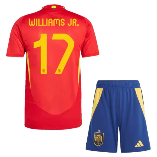 Camisola Espanha Williams JR 17 Criança Equipamento 1ª Euro 2024