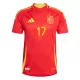 Camisola Espanha Williams JR 17 Criança Equipamento 1ª Euro 2024