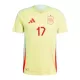 Camisola Espanha Williams JR 17 Homem Equipamento 2ª Euro 2024