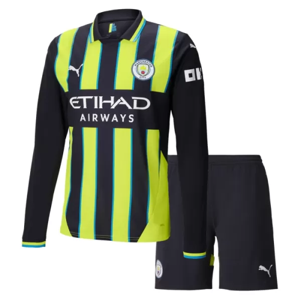 Camisola Manga Comprida Manchester City Criança Equipamento 2ª 2024/25