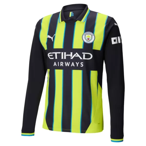 Camisola Manga Comprida Manchester City Criança Equipamento 2ª 2024/25