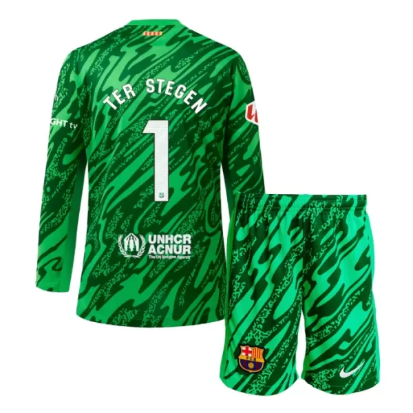 Camisola Guarda-Redes FC Barcelona Ter Stegen 1 Criança Equipamento 1ª 2024/25 Manga Comprida