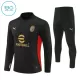 Conjunto de Moletom de Treino AC Milan Criança Quarto-Zíper 2024/25 Preta