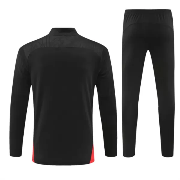 Conjunto de Moletom de Treino AC Milan Homem Quarto-Zíper 2024/25 Preta