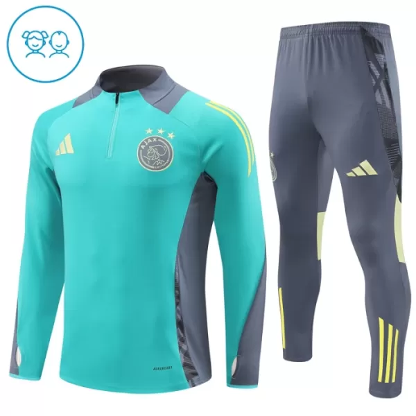 Conjunto de Moletom de Treino Ajax Amsterdam Criança Quarto-Zíper 2024/25 Verde