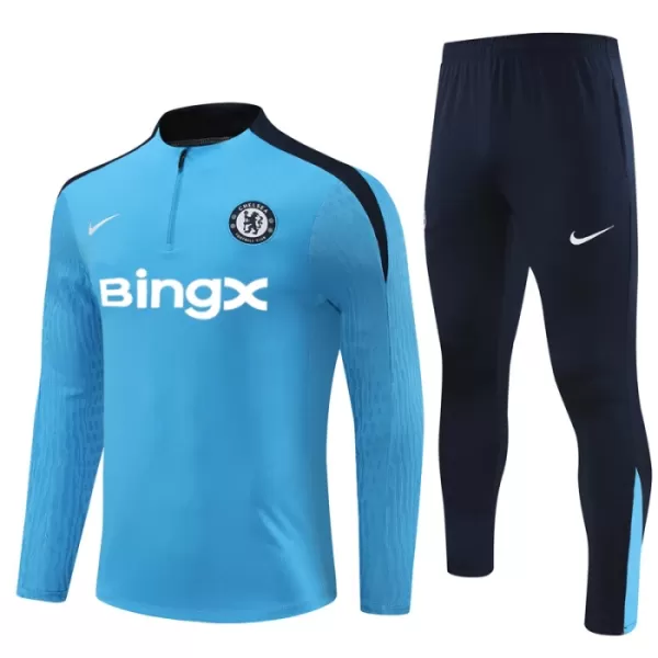 Conjunto de Moletom de Treino Chelsea Homem Quarto-Zíper 2024/25 Azul