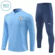 Conjunto de Moletom de Treino Manchester City Criança Quarto-Zíper 2024/25 Azul