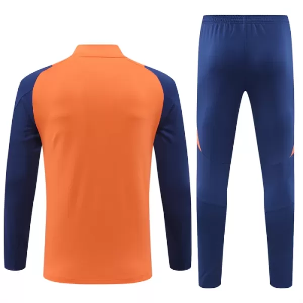 Conjunto de Moletom de Treino Manchester United Homem Quarto-Zíper 2024/25 Laranja