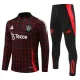 Conjunto de Moletom de Treino Manchester United Homem Quarto-Zíper 2024/25 Preta