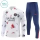 Conjunto de Moletom de Treino Paris Saint-Germain Criança Quarto-Zíper 2024/25 Branca