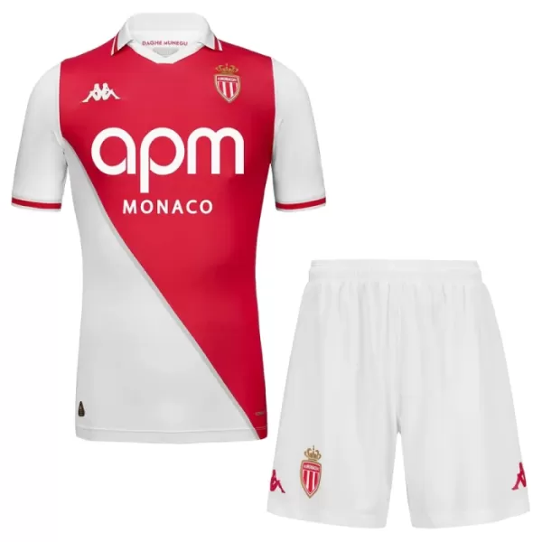 Camisola AS Monaco Criança Equipamento 1ª 2024/25