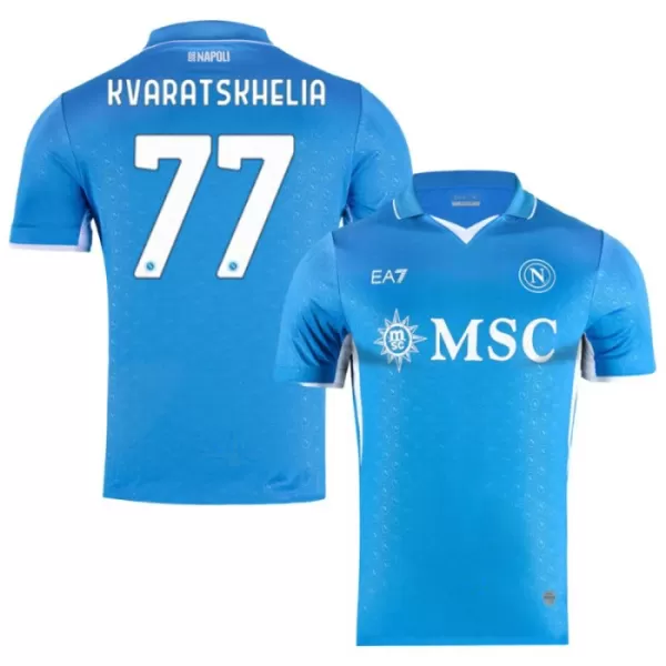 Camisola Napoli Kvaratskhelia 77 Homem Equipamento 1ª 2024/25