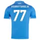 Camisola Napoli Kvaratskhelia 77 Homem Equipamento 1ª 2024/25