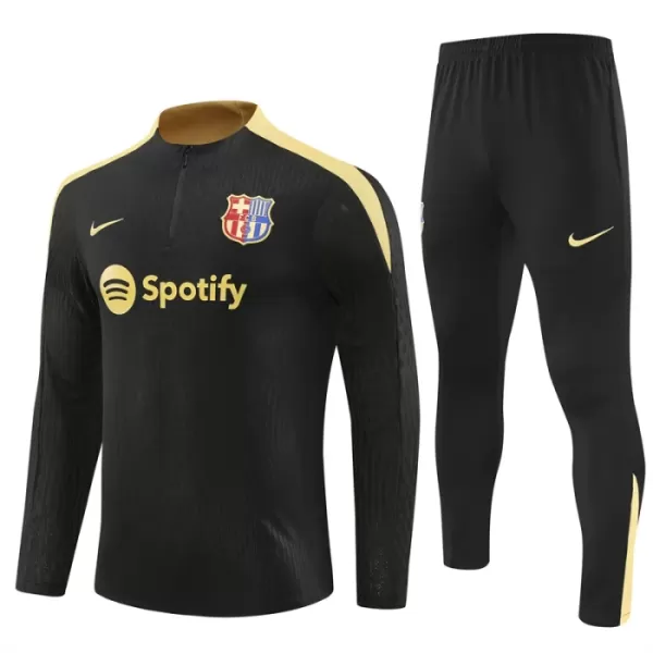 Conjunto de Moletom de Treino Barcelona Homem Quarto-Zíper 2024/25 Preta