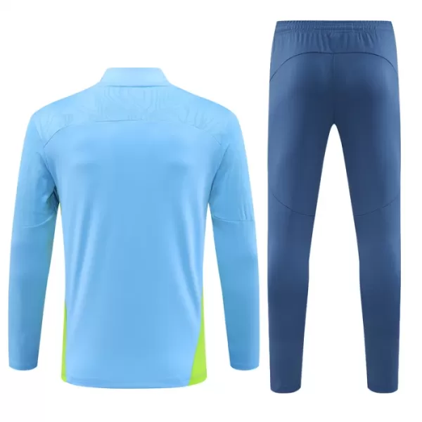 Conjunto de Moletom de Treino Manchester City Homem Quarto-Zíper 2024/25 Azul