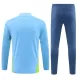 Conjunto de Moletom de Treino Manchester City Homem Quarto-Zíper 2024/25 Azul