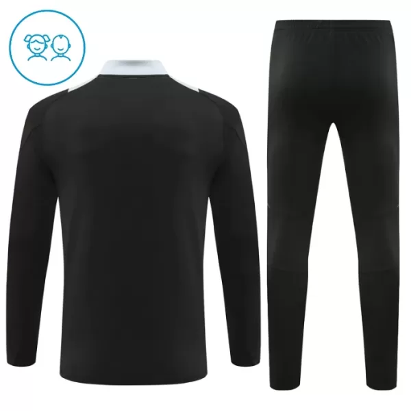 Conjunto de Moletom de Treino Manchester United Criança Quarto-Zíper 2024/25 Preta