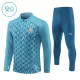 Conjunto de Moletom de Treino Olympique Marseille Criança Quarto-Zíper 2024/25 Azul