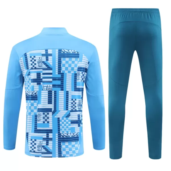 Conjunto de Moletom de Treino Olympique Marseille Homem Quarto-Zíper 2024/25 Azul