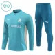 Conjunto de Moletom de Treino Olympique Marseille Teal Version Criança Quarto-Zíper 2024/25