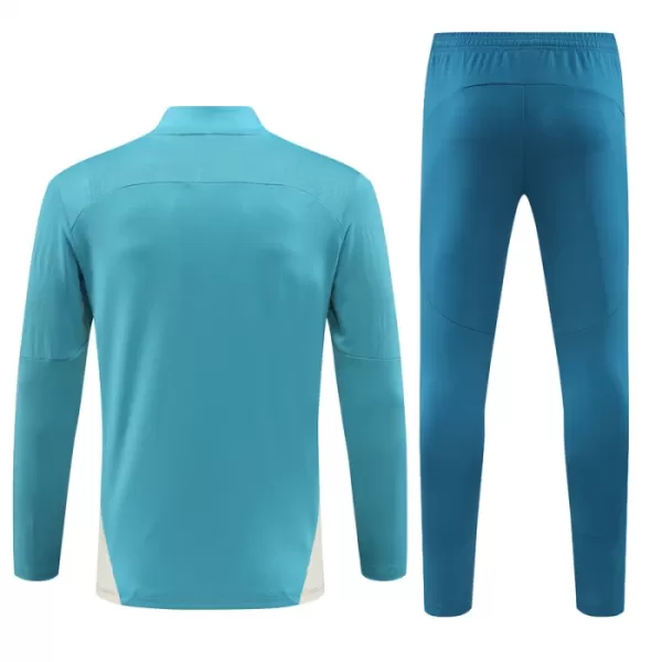 Conjunto de Moletom de Treino Olympique Marseille Teal Version Homem Quarto-Zíper 2024/25