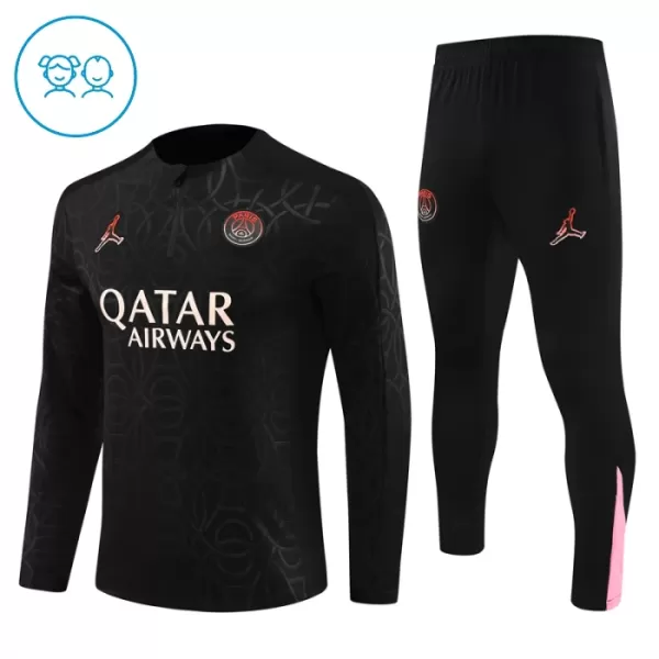 Conjunto de Moletom de Treino Paris Saint-Germain Criança Quarto-Zíper 2024/25 Preta