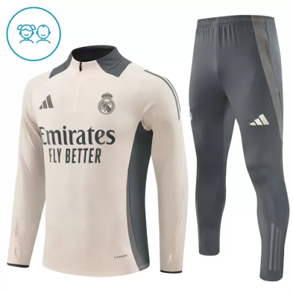 Conjunto de Moletom de Treino Real Madrid Criança Quarto-Zíper 2024/25